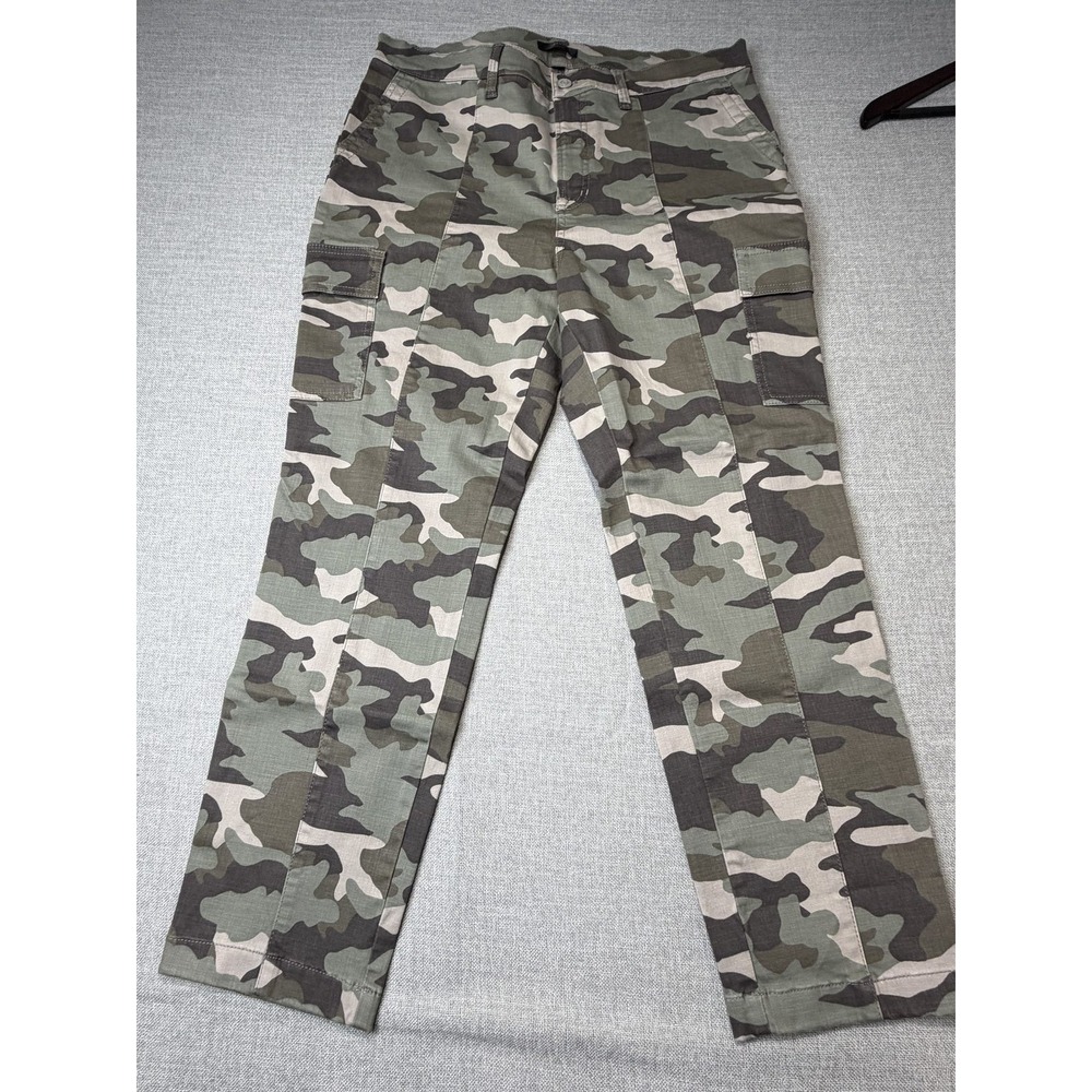 J.Crew Vintage Straight Cargo Pants Mens 32 Green Camo Cotton Utility Trousers